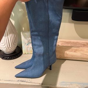 Zara denim boots